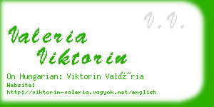 valeria viktorin business card